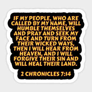 Bible Verse 2 Chronicles 7:14 Sticker